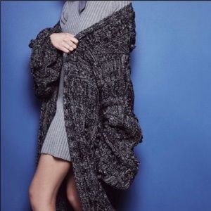 For Love And Lemons Braided Cable Knit Cardigan Chunky Knit